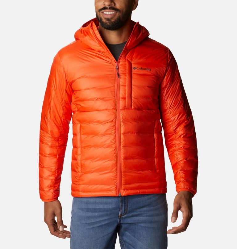 Men's Infinity Summit Omni-Heat Infinity Double Wall Down Hooded Jacket, Color: Red Quartz