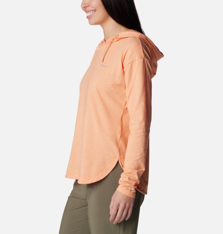 Women's Sun Trek Hoodie, Color: Apricot Fizz Heather, image 3