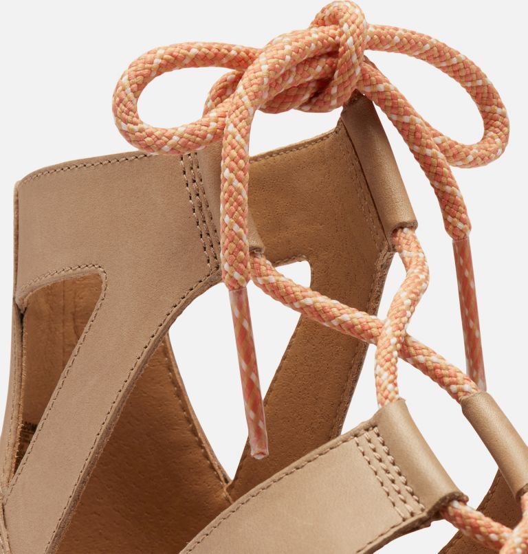 Sandale plate compensée à lacets Cameron pour les femmes, Color: Honest Beige, Gum 17, image 7