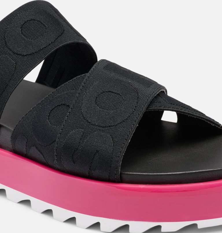 Thumbnail: Women's Roaming Sport Slide Sandal, Color: Black, Punch Pink, image 7