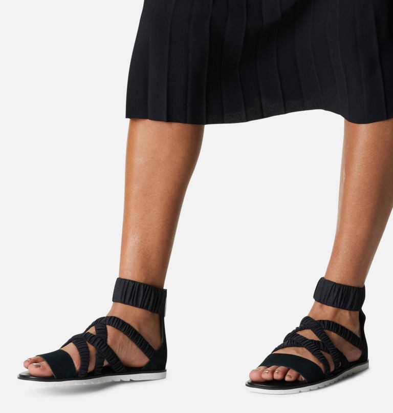 Women's Ella II Ankle Strap Sandal, Color: Black, Sea Salt, image 8