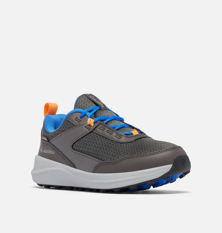 Big Kids' Hatana Waterproof Shoe, Color: Dark Grey, Vivid Blue, image 3