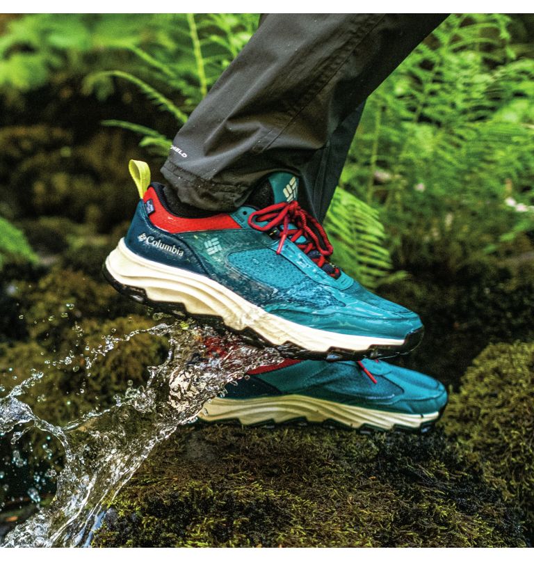 Men's Hatana Max OutDry Shoe, Color: Deep Marine, Bold Orange, image 13