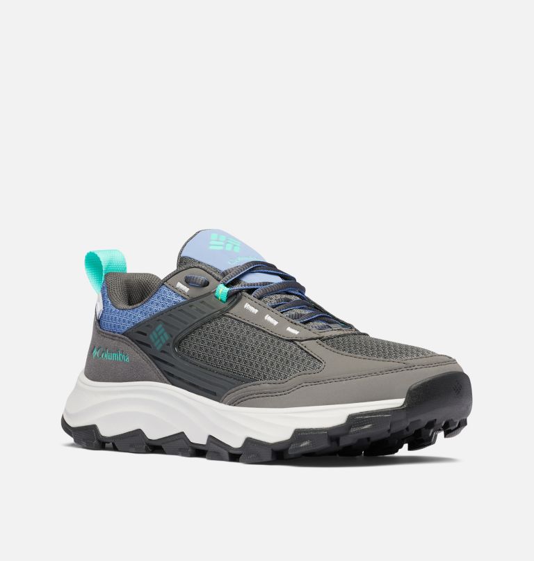 Women's Hatana Max OutDry Shoe, Color: Dark Grey, Electric Turquoise