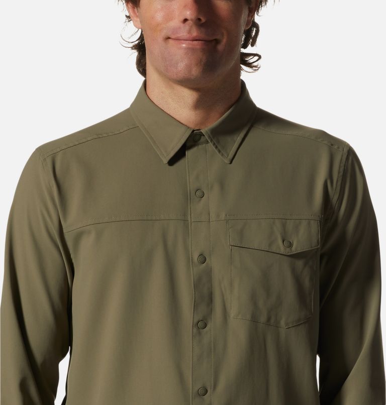 Thumbnail: Men's Shade Lite Long Sleeve Shirt, Color: Stone Green, image 5