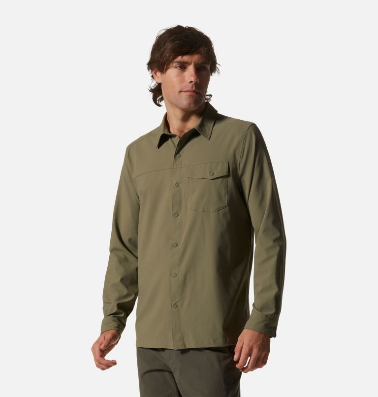 Men's Shade Lite Long Sleeve Shirt, Color: Stone Green, image 5