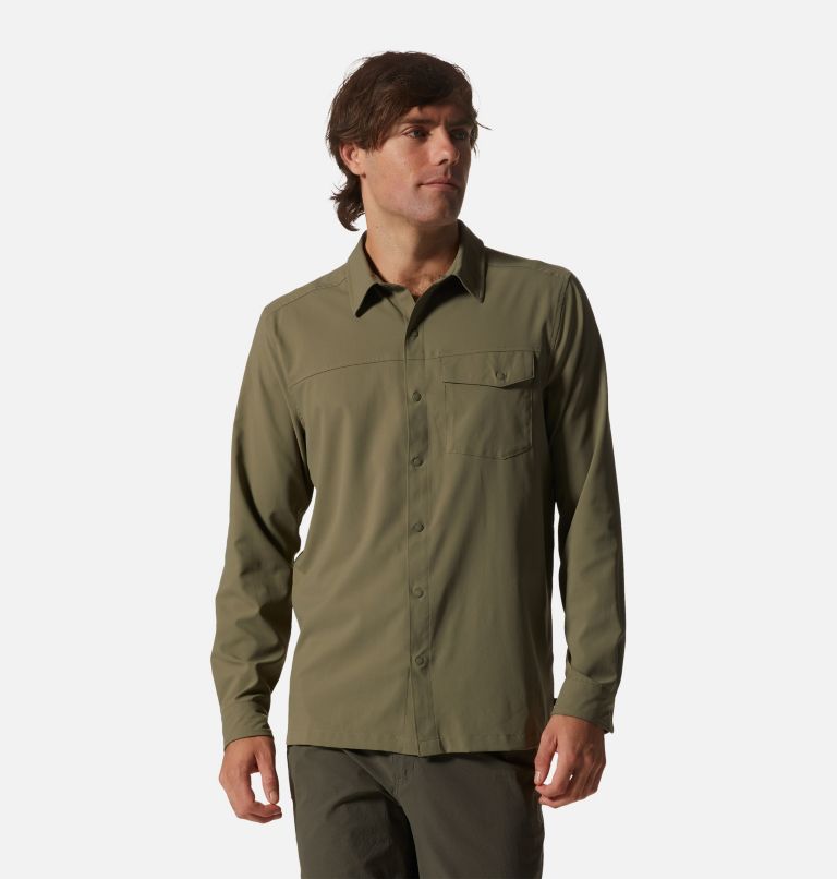 Men's Shade Lite Long Sleeve Shirt, Color: Stone Green, image 1