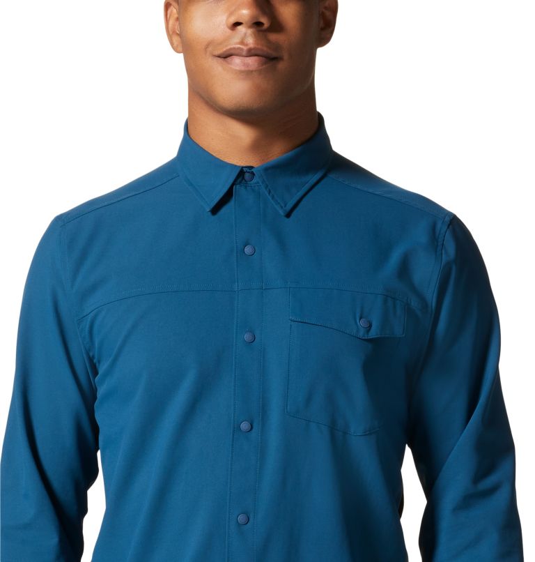 Men's Shade Lite Long Sleeve Shirt, Color: Dark Caspian, image 4