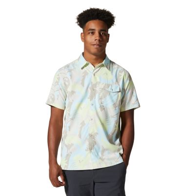 Men's Shade Lite Short Sleeve Shirt, Color: Sandblast Flora Print
