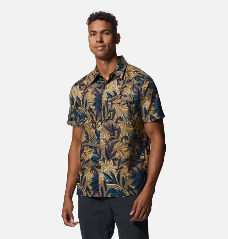 Men's Shade Lite Short Sleeve Shirt, Color: Trail Dust Tropicali Print, image 5