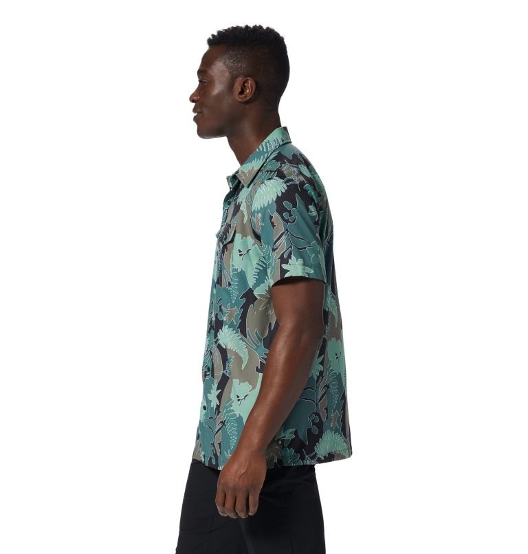 Men's Shade Lite Short Sleeve Shirt, Color: Aloe Flora Print, image 3