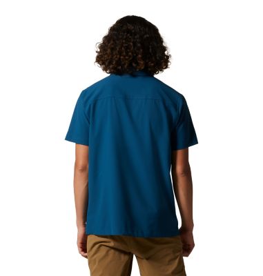 Men's Shade Lite Short Sleeve Shirt, Color: Dark Caspian