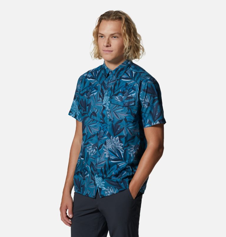 Thumbnail: Men's Shade Lite Short Sleeve Shirt, Color: Caspian Tropicali Print, image 5
