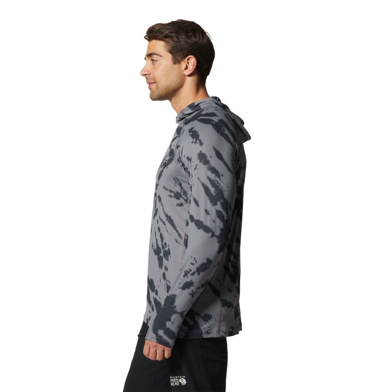 Men's Crater Lake Hoody, Color: Foil Grey, Dark Storm Zebra Tie Dye, image 3