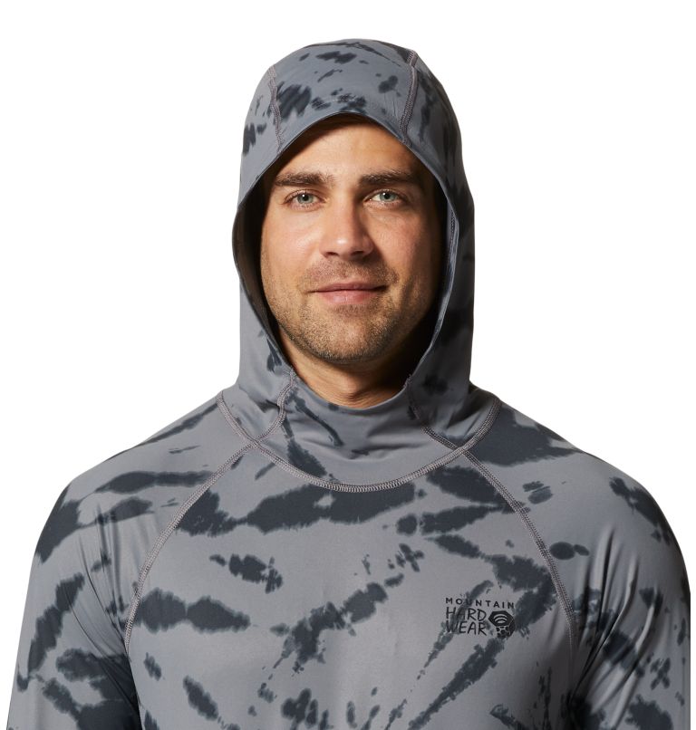 Men's Crater Lake Hoody, Color: Foil Grey, Dark Storm Zebra Tie Dye, image 4