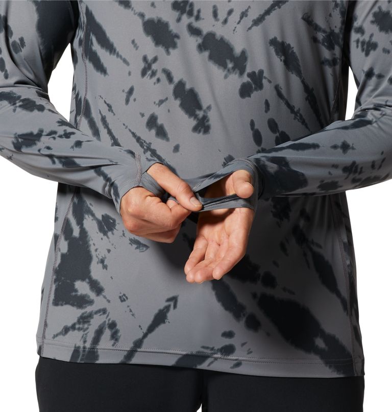 Men's Crater Lake Hoody, Color: Foil Grey, Dark Storm Zebra Tie Dye, image 5