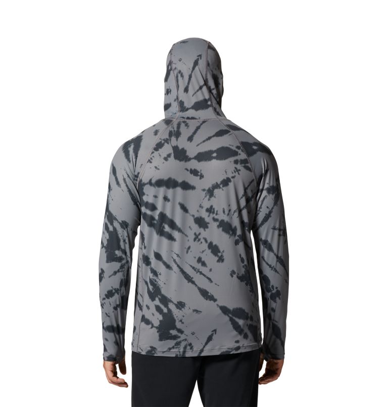 Men's Crater Lake Hoody, Color: Foil Grey, Dark Storm Zebra Tie Dye, image 2