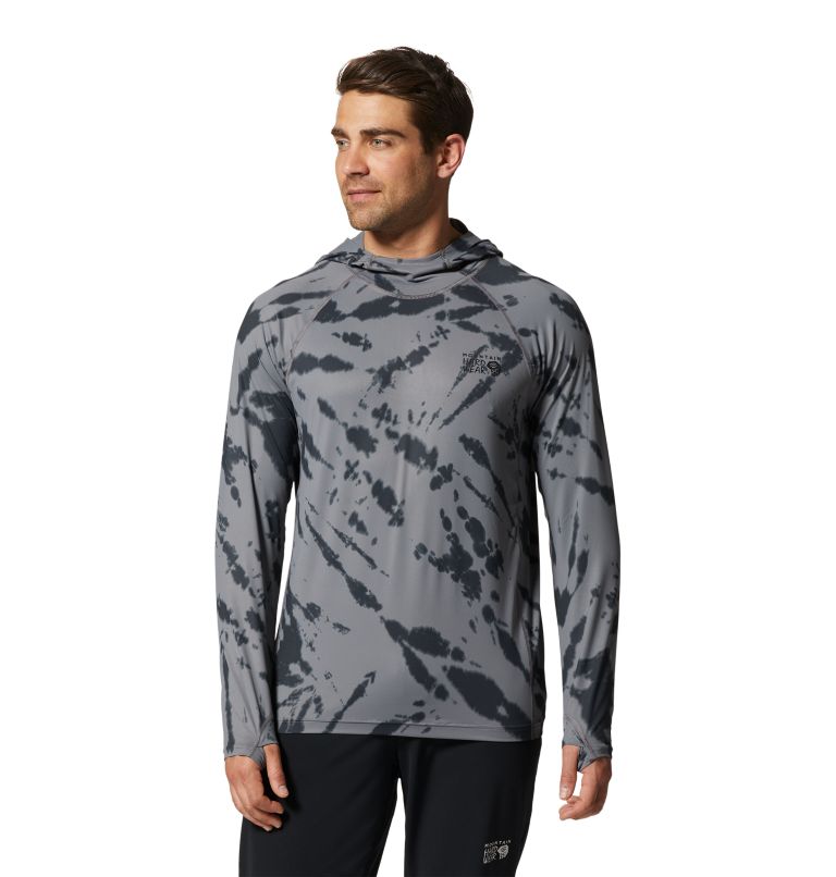 Men's Crater Lake Hoody, Color: Foil Grey, Dark Storm Zebra Tie Dye, image 1