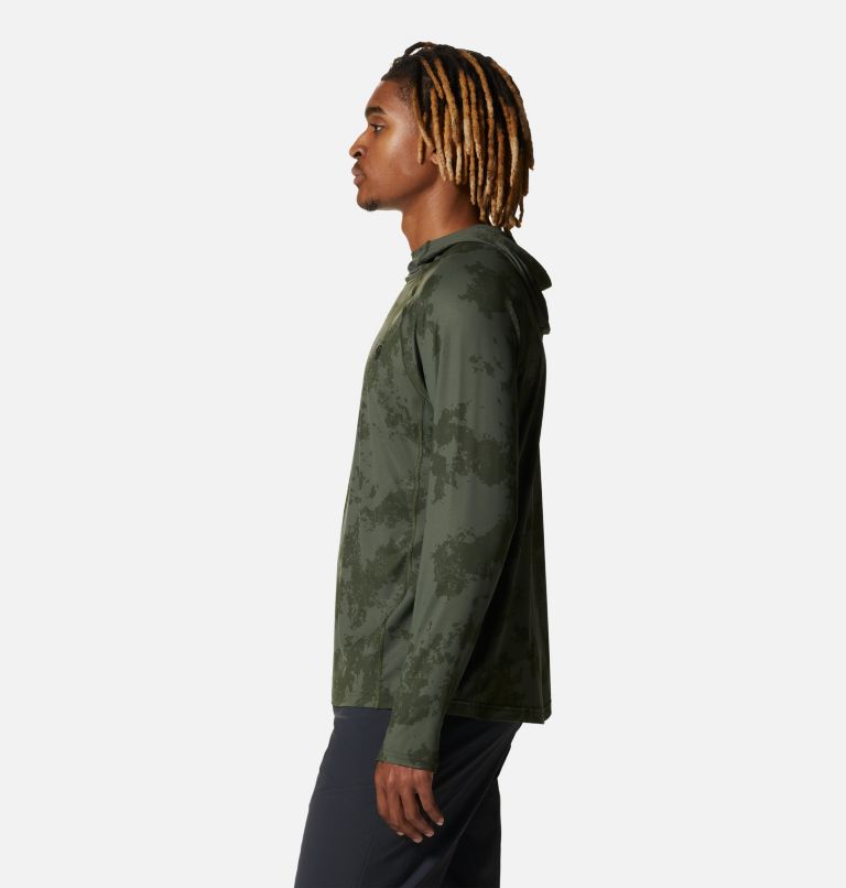 Men's Crater Lake Hoody, Color: Surplus Green Scatter Dye Print, image 3