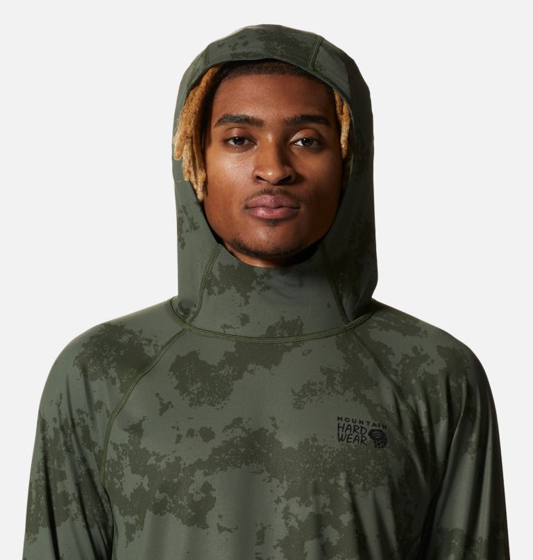 Men's Crater Lake Hoody, Color: Surplus Green Scatter Dye Print, image 4