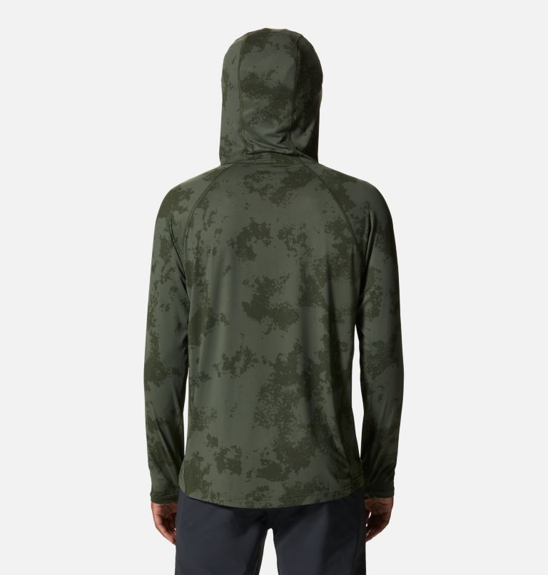 Men's Crater Lake Hoody, Color: Surplus Green Scatter Dye Print, image 2
