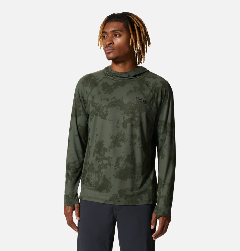 Men's Crater Lake Hoody, Color: Surplus Green Scatter Dye Print, image 1