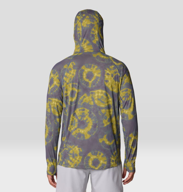 Men's Crater Lake Hoody, Color: Adriatic Blue Spore Dye Print, image 2