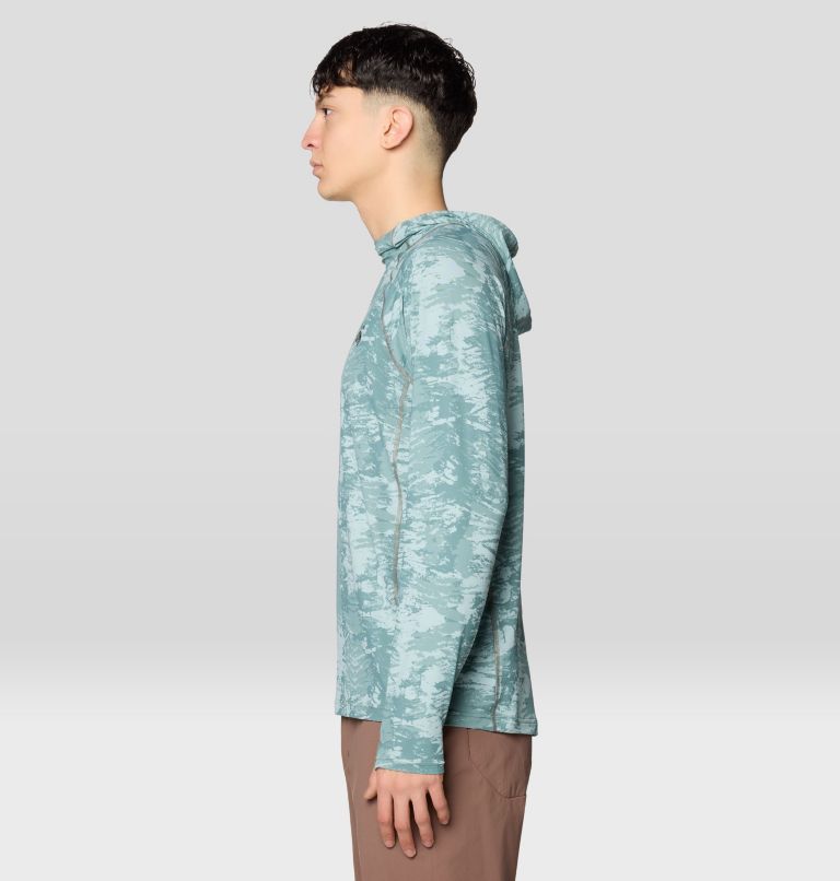 Men's Crater Lake Hoody, Color: Blue Sage Inked Dyed Print, image 4