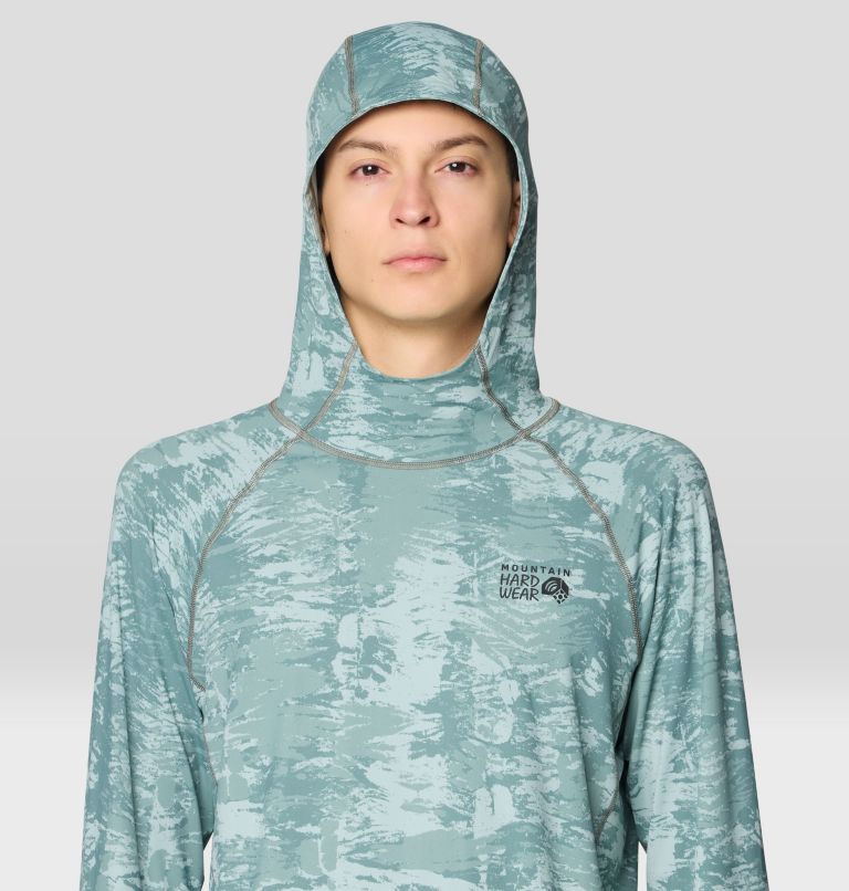 Men's Crater Lake Hoody, Color: Blue Sage Inked Dyed Print, image 6