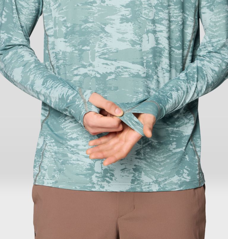 Men's Crater Lake Hoody, Color: Blue Sage Inked Dyed Print, image 7