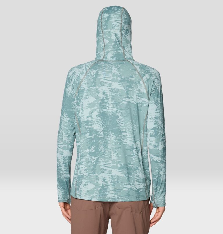 Men's Crater Lake Hoody, Color: Blue Sage Inked Dyed Print, image 3