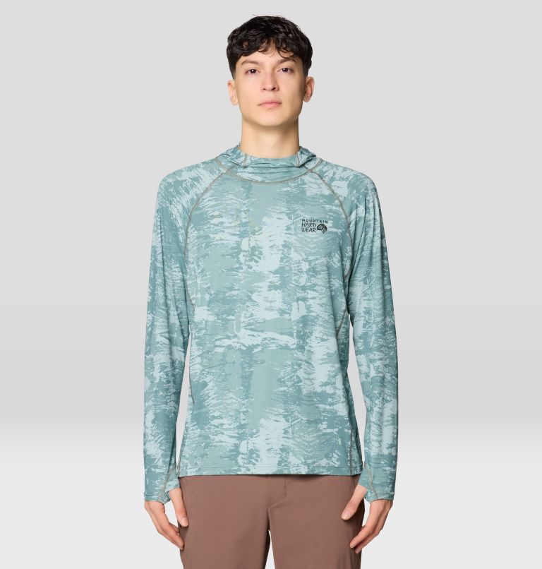 Men's Crater Lake Hoody, Color: Blue Sage Inked Dyed Print, image 1