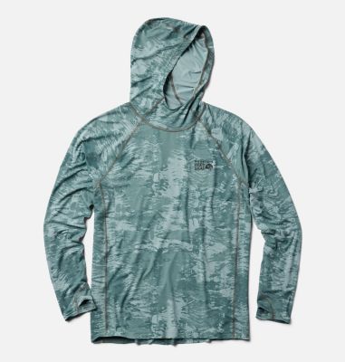 Men's Crater Lake Hoody, Color: Blue Sage Inked Dyed Print, image 4