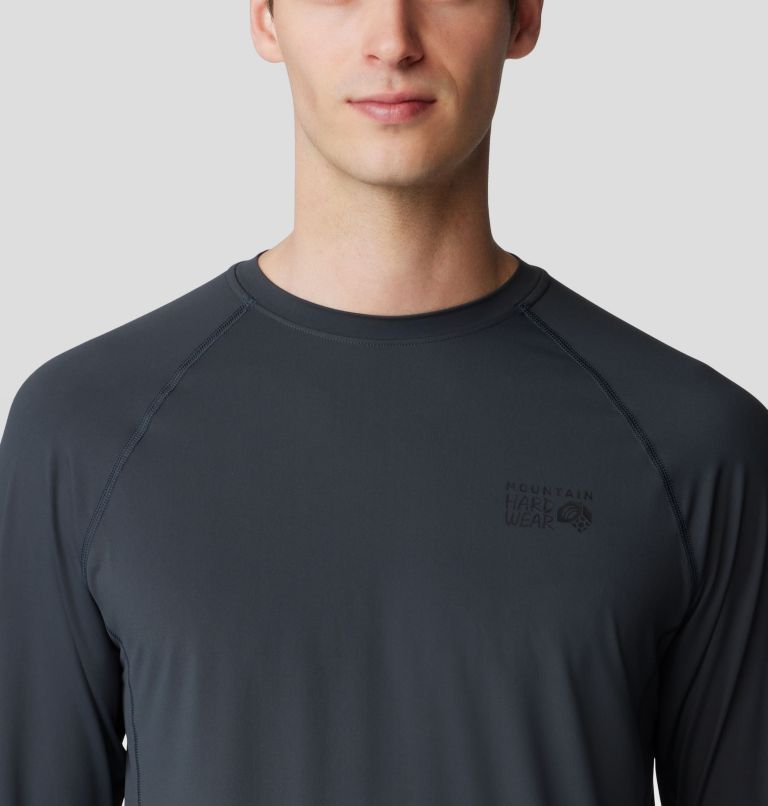 Men's Crater Lake Long Sleeve Crew, Color: Dark Storm, image 4