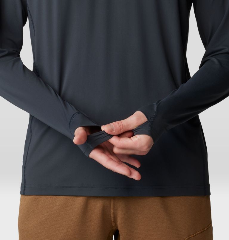 Men's Crater Lake Long Sleeve Crew, Color: Dark Storm, image 5