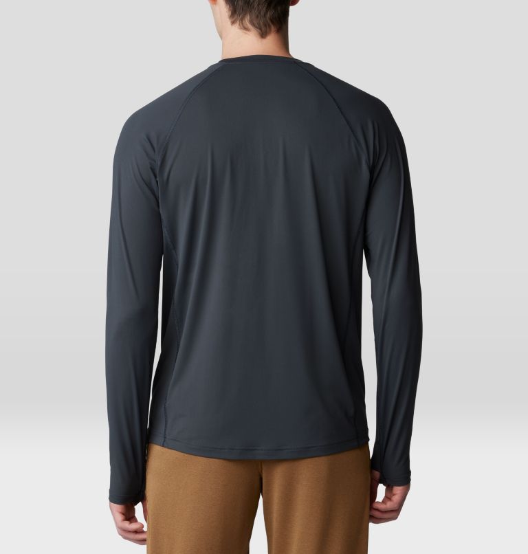 Men's Crater Lake Long Sleeve Crew, Color: Dark Storm, image 2