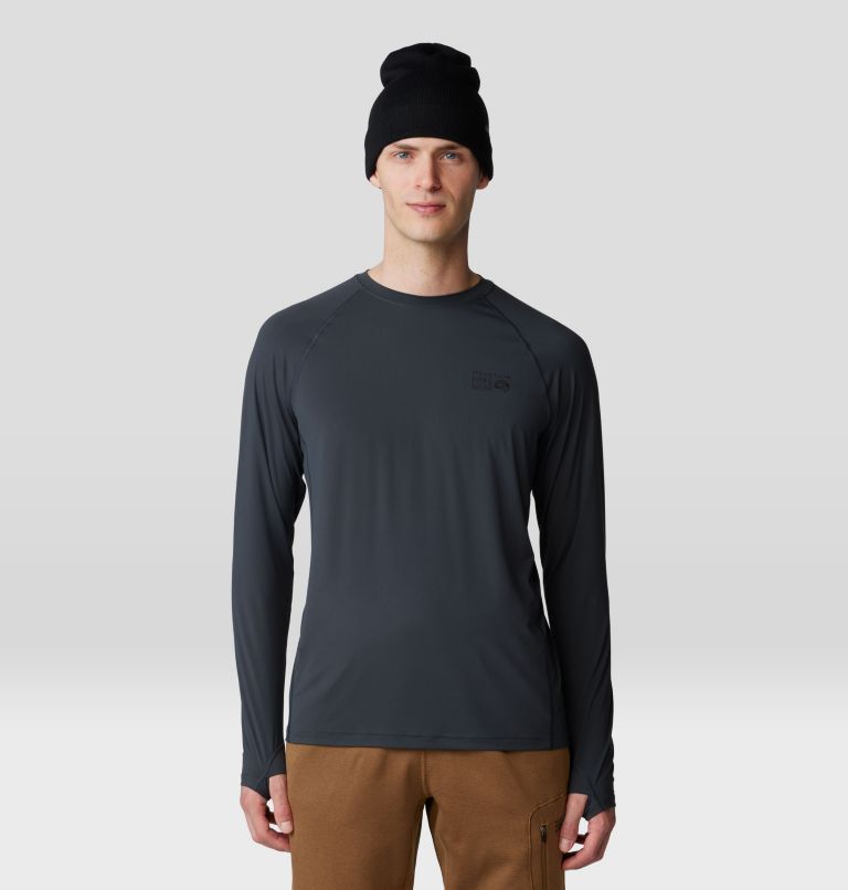 Men's Crater Lake Long Sleeve Crew, Color: Dark Storm, image 1