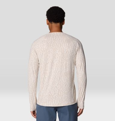 Men's Crater Lake Long Sleeve Crew, Color: Stone Digidaze Print, image 35