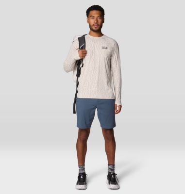 Men's Crater Lake Long Sleeve Crew, Color: Stone Digidaze Print, image 34