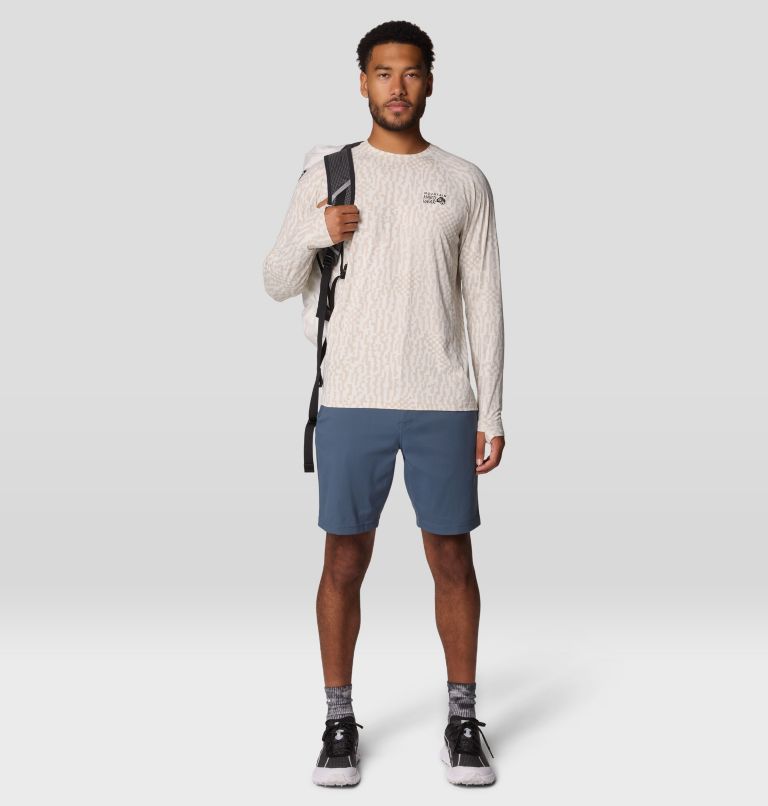 Men's Crater Lake Long Sleeve Crew, Color: Stone Digidaze Print, image 2