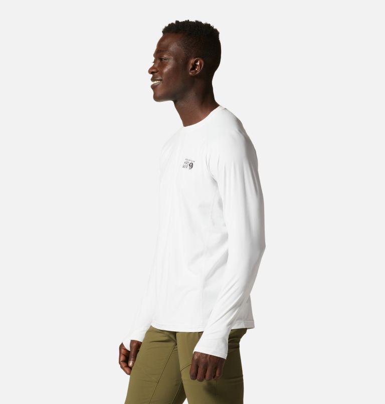 Men's Crater Lake Long Sleeve Crew, Color: Fogbank, image 3