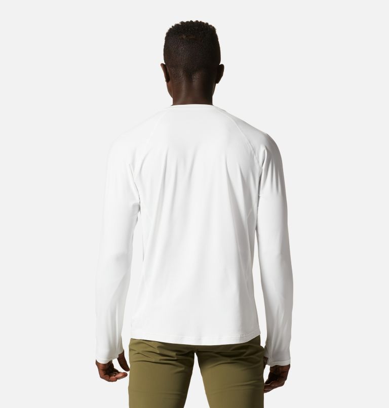 Men's Crater Lake Long Sleeve Crew, Color: Fogbank, image 2