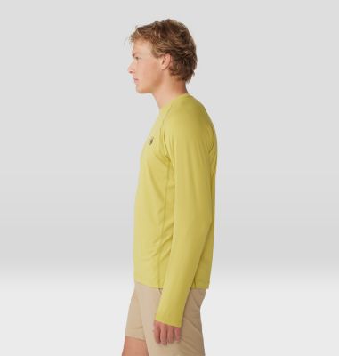 Men's Crater Lake Long Sleeve Crew, Color: Bright Olive, image 11