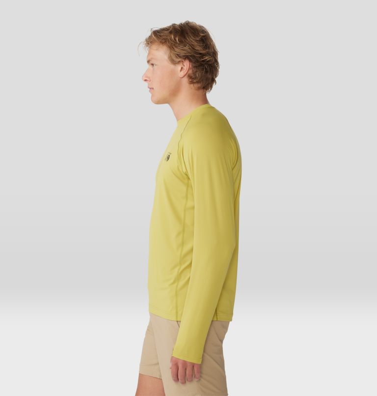 Thumbnail: Men's Crater Lake Long Sleeve Crew, Color: Bright Olive, image 3