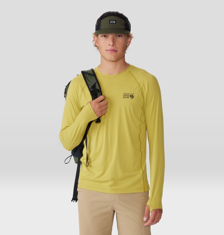 Men's Crater Lake Long Sleeve Crew, Color: Bright Olive, image 6