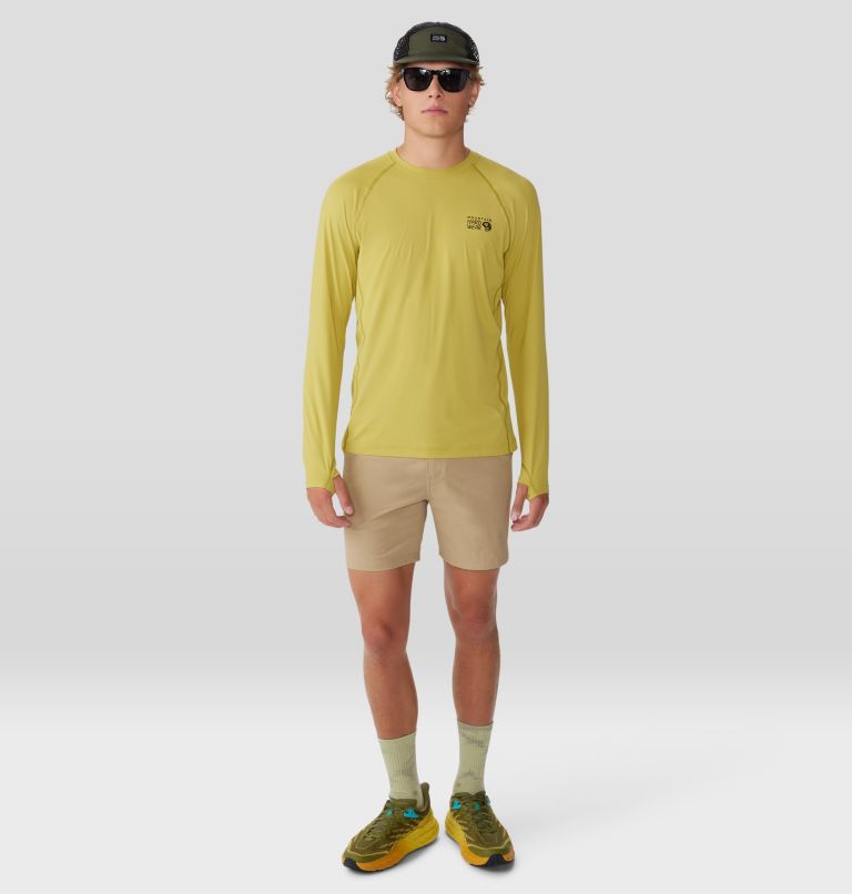 Men's Crater Lake Long Sleeve Crew, Color: Bright Olive, image 7