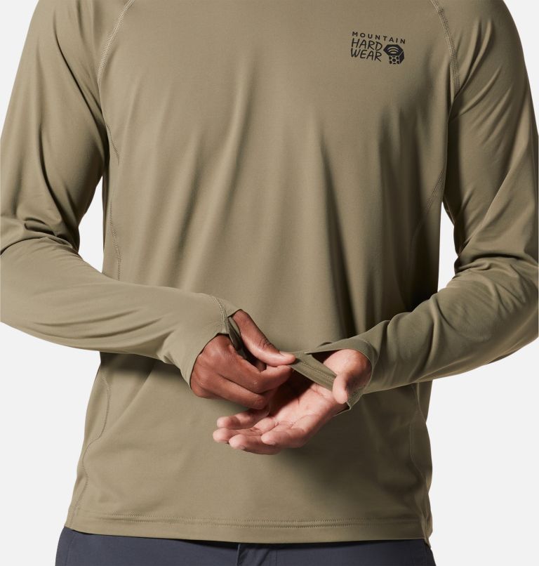 Men's Crater Lake Long Sleeve Crew, Color: Stone Green