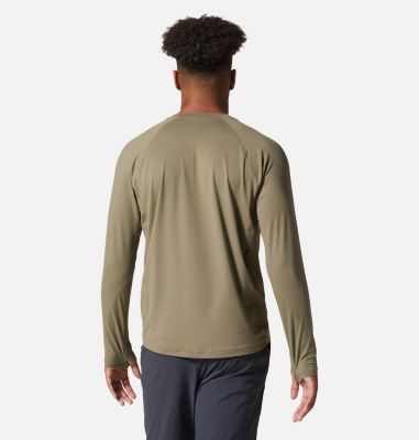 Men's Crater Lake Long Sleeve Crew, Color: Stone Green, image 6