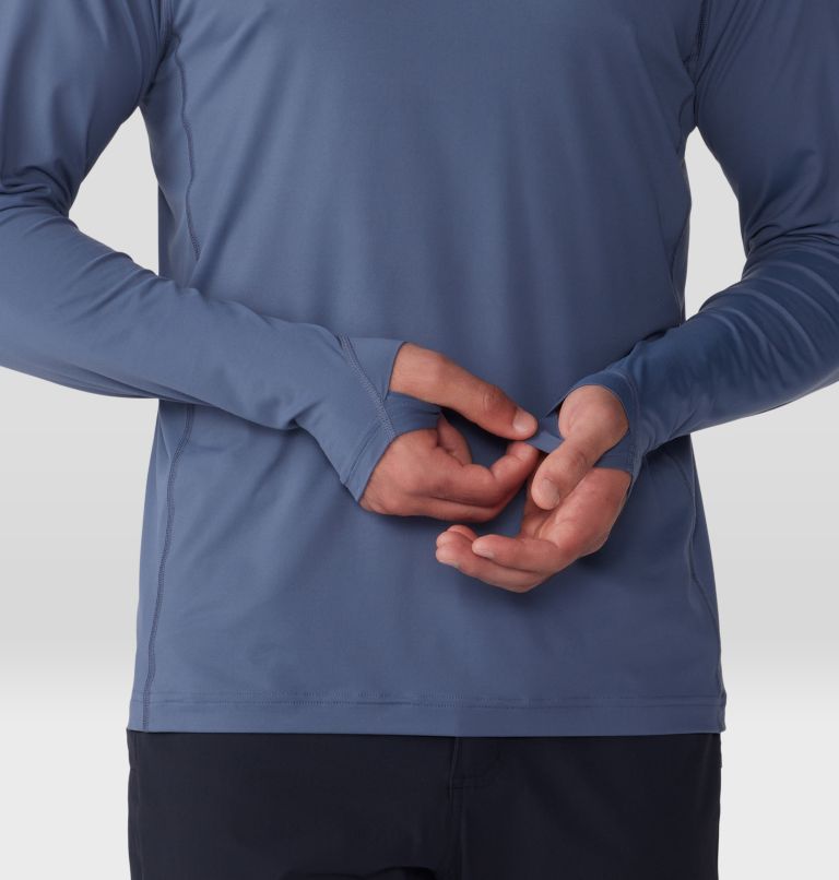 Men's Crater Lake Long Sleeve Crew, Color: Blue Slate, image 5