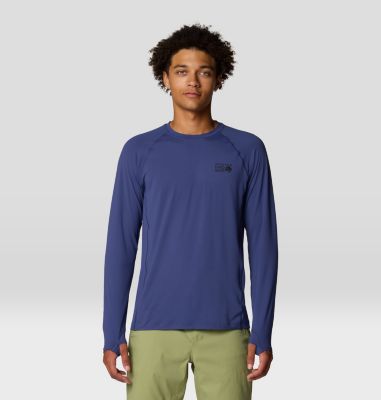 Men's Crater Lake Long Sleeve Crew, Color: Lapis Dusk, image 25
